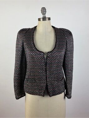 Isabel Marant Metallic Silver Tweed Jacket